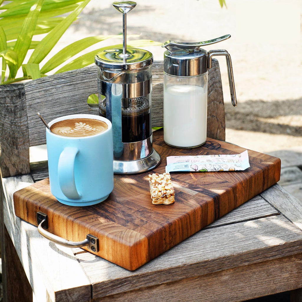 Rico & Plato Celery End Grain Teak Cutting Board - Thumbnail 5