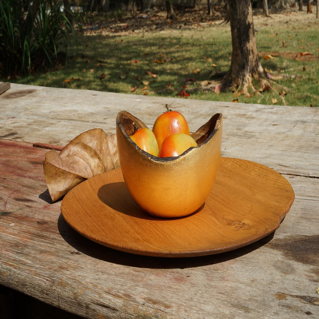 Rico & Plato Bourgogne Teak Plate - Thumbnail 2